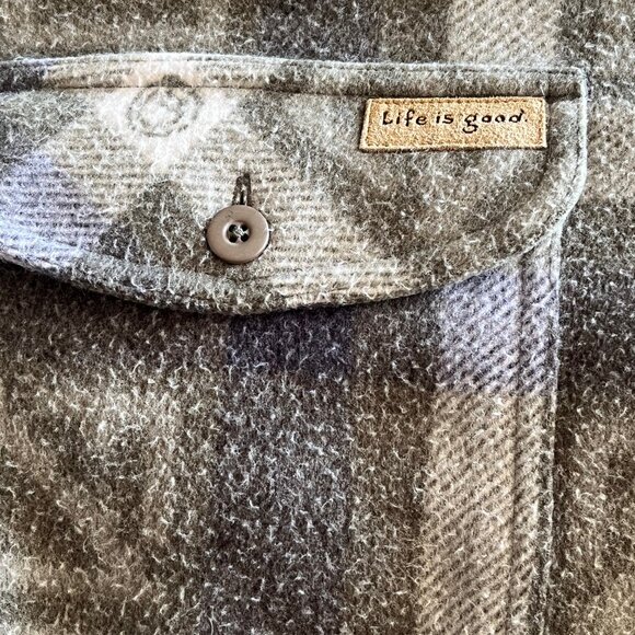 Life‎ is Good Shacket Button Up Jacket Heavy XL Mens Coat Multi Color Fleece - Picture 5 of 11